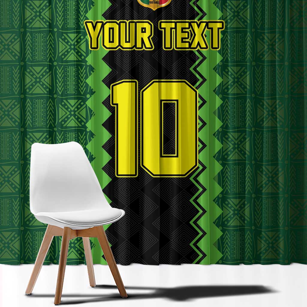 Custom Mali Football Window Curtain Les Aigles-Green Gold and Red