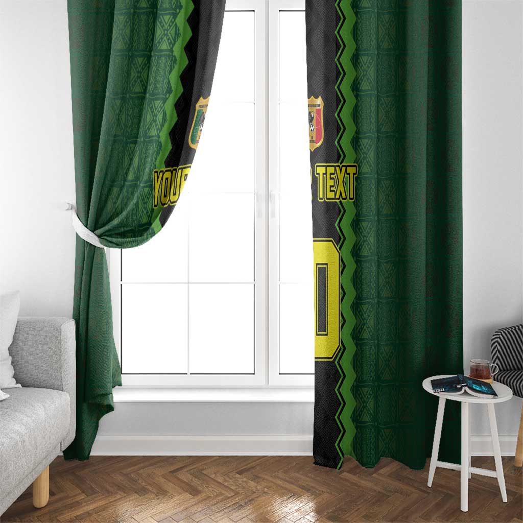 Custom Mali Football Window Curtain Les Aigles-Green Gold and Red