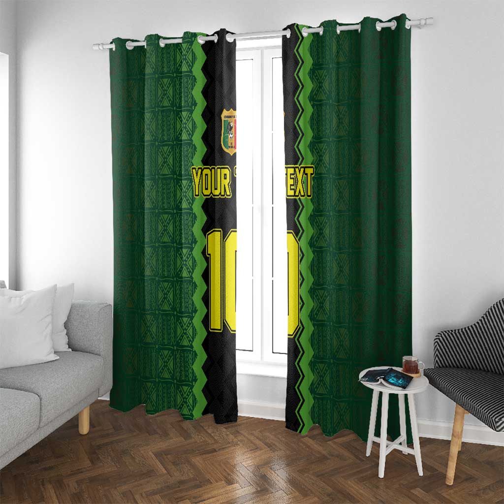 Custom Mali Football Window Curtain Les Aigles-Green Gold and Red