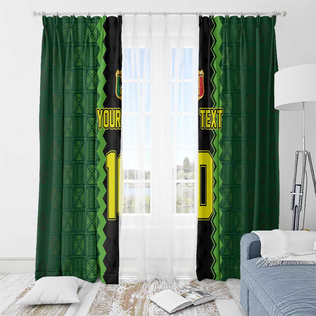 Custom Mali Football Window Curtain Les Aigles-Green Gold and Red