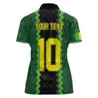 Custom Mali Football Women Polo Shirt Les Aigles-Green Gold and Red