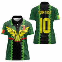 Custom Mali Football Women Polo Shirt Les Aigles-Green Gold and Red