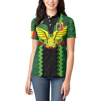 Custom Mali Football Women Polo Shirt Les Aigles-Green Gold and Red