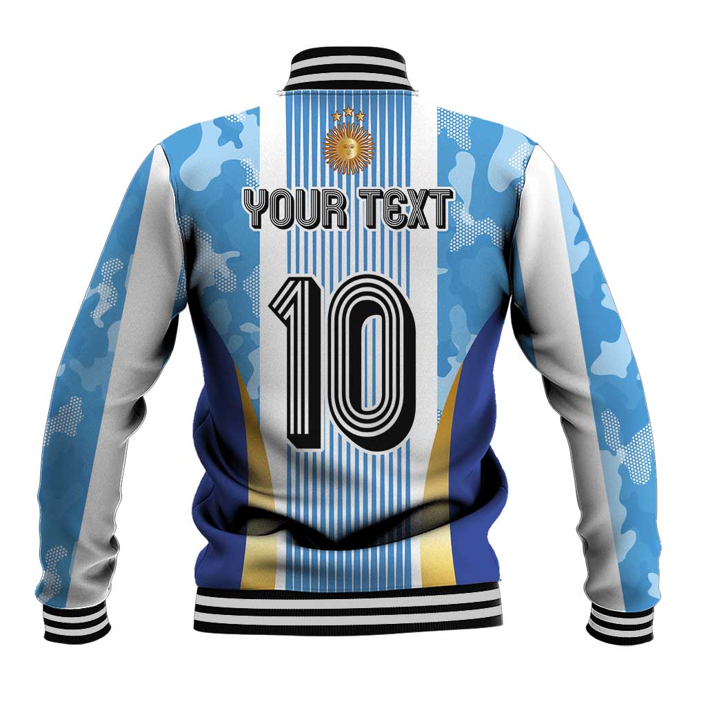 Custom Argentina Football Baseball Jacket La Albiceleste Three Times The Best in The World