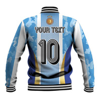Custom Argentina Football Baseball Jacket La Albiceleste Three Times The Best in The World