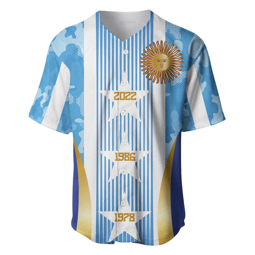 Custom Argentina Football Baseball Jersey La Albiceleste Three Times The Best in The World