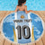 Custom Argentina Football Beach Blanket La Albiceleste Three Times The Best in The World