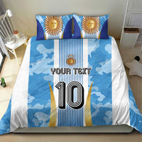 Custom Argentina Football Bedding Set La Albiceleste Three Times The Best in The World