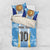 Custom Argentina Football Bedding Set La Albiceleste Three Times The Best in The World
