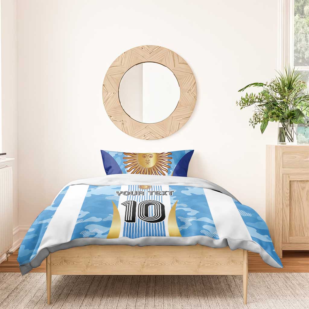 Custom Argentina Football Bedding Set La Albiceleste Three Times The Best in The World