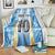 Custom Argentina Football Blanket La Albiceleste Three Times The Best in The World