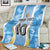 Custom Argentina Football Blanket La Albiceleste Three Times The Best in The World