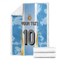 Custom Argentina Football Blanket La Albiceleste Three Times The Best in The World
