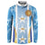 Custom Argentina Football Button Sweatshirt La Albiceleste Three Times The Best in The World
