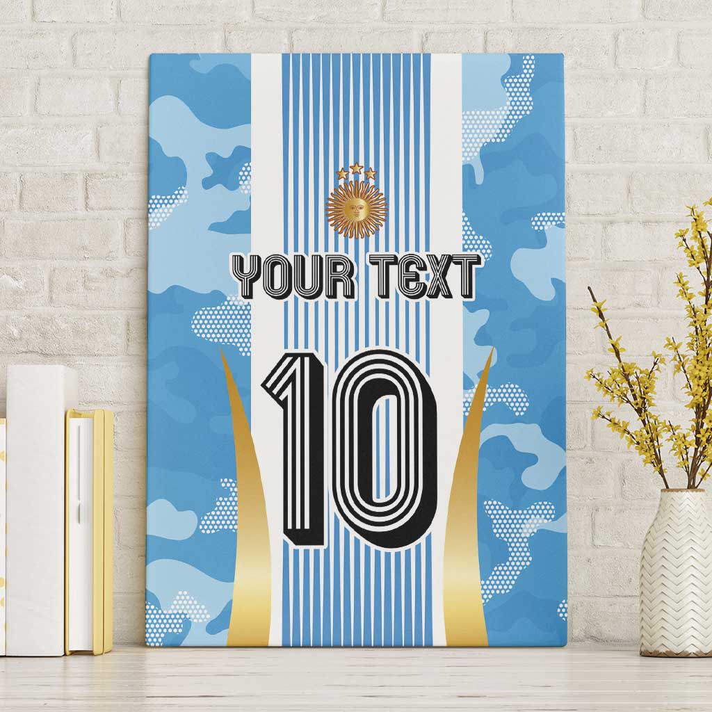 Custom Argentina Football Canvas Wall Art La Albiceleste Three Times The Best in The World