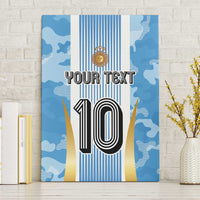 Custom Argentina Football Canvas Wall Art La Albiceleste Three Times The Best in The World