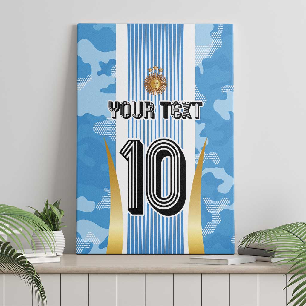 Custom Argentina Football Canvas Wall Art La Albiceleste Three Times The Best in The World