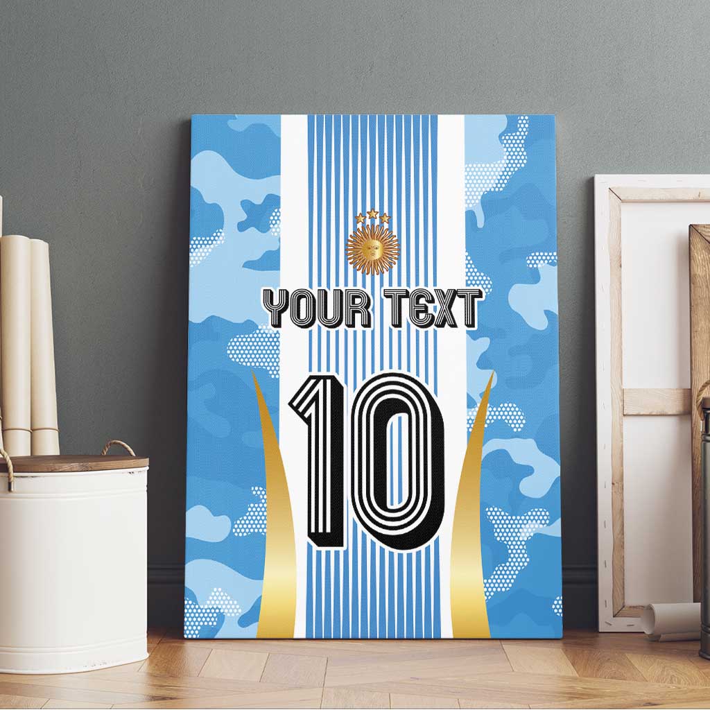Custom Argentina Football Canvas Wall Art La Albiceleste Three Times The Best in The World