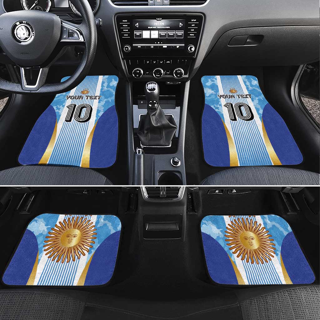Custom Argentina Football Car Mats La Albiceleste Three Times The Best in The World