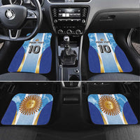 Custom Argentina Football Car Mats La Albiceleste Three Times The Best in The World