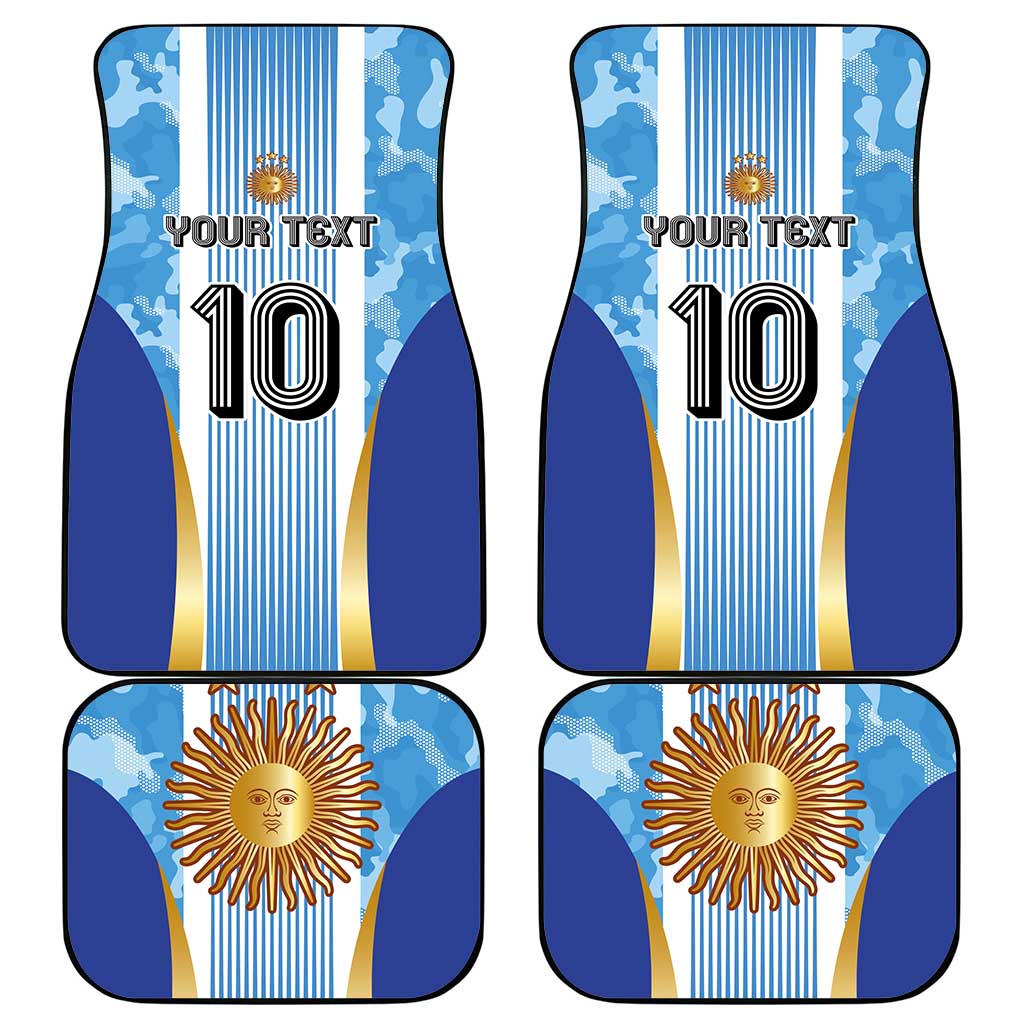 Custom Argentina Football Car Mats La Albiceleste Three Times The Best in The World