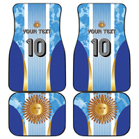 Custom Argentina Football Car Mats La Albiceleste Three Times The Best in The World