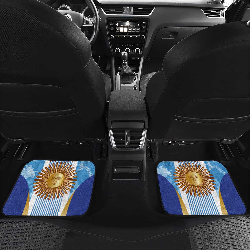 Custom Argentina Football Car Mats La Albiceleste Three Times The Best in The World