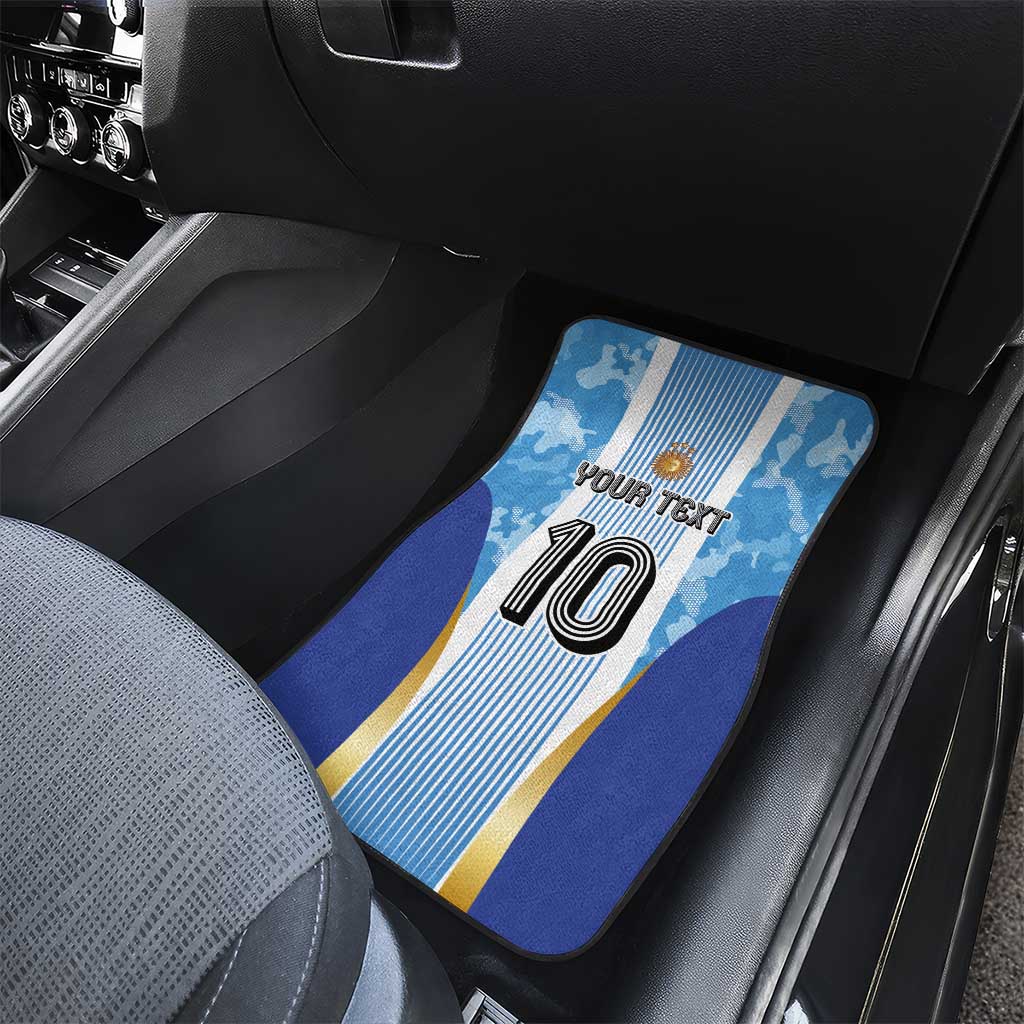 Custom Argentina Football Car Mats La Albiceleste Three Times The Best in The World