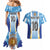 Custom Argentina Football Couples Matching Mermaid Dress and Hawaiian Shirt La Albiceleste Three Times The Best in The World