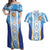 Custom Argentina Football Couples Matching Off Shoulder Maxi Dress and Hawaiian Shirt La Albiceleste Three Times The Best in The World