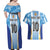 Custom Argentina Football Couples Matching Off Shoulder Maxi Dress and Hawaiian Shirt La Albiceleste Three Times The Best in The World