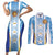 Custom Argentina Football Couples Matching Short Sleeve Bodycon Dress and Long Sleeve Button Shirt La Albiceleste Three Times The Best in The World