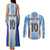Custom Argentina Football Couples Matching Tank Maxi Dress and Long Sleeve Button Shirt La Albiceleste Three Times The Best in The World