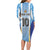 Custom Argentina Football Family Matching Long Sleeve Bodycon Dress and Hawaiian Shirt La Albiceleste Three Times The Best in The World