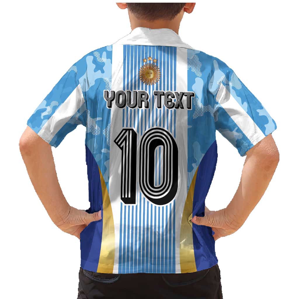 Custom Argentina Football Family Matching Mermaid Dress and Hawaiian Shirt La Albiceleste Three Times The Best in The World