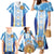 Custom Argentina Football Family Matching Mermaid Dress and Hawaiian Shirt La Albiceleste Three Times The Best in The World