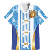 Custom Argentina Football Family Matching Mermaid Dress and Hawaiian Shirt La Albiceleste Three Times The Best in The World