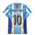 Custom Argentina Football Family Matching Mermaid Dress and Hawaiian Shirt La Albiceleste Three Times The Best in The World