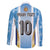 Custom Argentina Football Family Matching Mermaid Dress and Hawaiian Shirt La Albiceleste Three Times The Best in The World