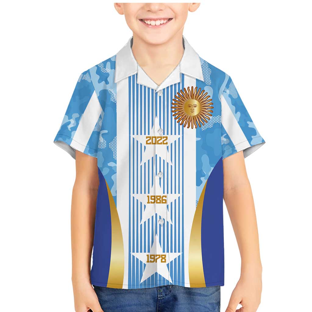 Custom Argentina Football Family Matching Mermaid Dress and Hawaiian Shirt La Albiceleste Three Times The Best in The World