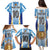 Custom Argentina Football Family Matching Puletasi and Hawaiian Shirt La Albiceleste Three Times The Best in The World