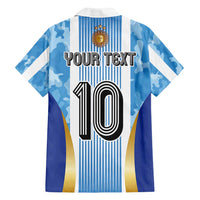 Custom Argentina Football Family Matching Puletasi and Hawaiian Shirt La Albiceleste Three Times The Best in The World
