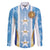 Custom Argentina Football Family Matching Short Sleeve Bodycon Dress and Hawaiian Shirt La Albiceleste Three Times The Best in The World