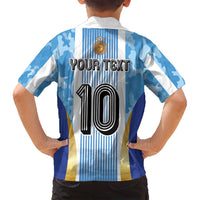 Custom Argentina Football Family Matching Summer Maxi Dress and Hawaiian Shirt La Albiceleste Three Times The Best in The World