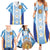 Custom Argentina Football Family Matching Summer Maxi Dress and Hawaiian Shirt La Albiceleste Three Times The Best in The World