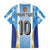 Custom Argentina Football Family Matching Tank Maxi Dress and Hawaiian Shirt La Albiceleste Three Times The Best in The World