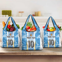 Custom Argentina Football Grocery Bag La Albiceleste Three Times The Best in The World