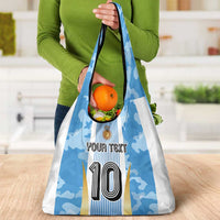 Custom Argentina Football Grocery Bag La Albiceleste Three Times The Best in The World