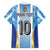 Custom Argentina Football Hawaiian Shirt La Albiceleste Three Times The Best in The World