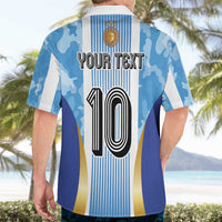 Custom Argentina Football Hawaiian Shirt La Albiceleste Three Times The Best in The World